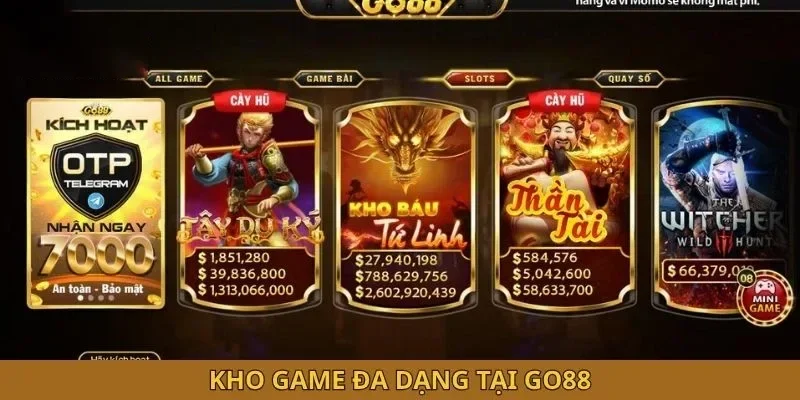 Kho game đa dạng tại GO88