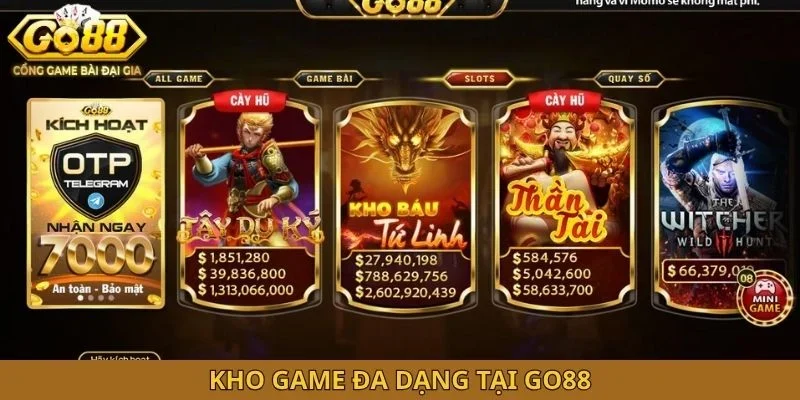 Kho game đa dạng tại GO88