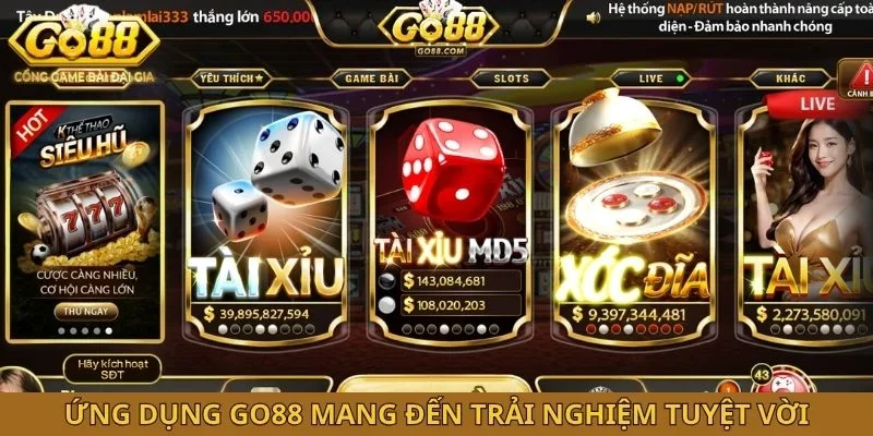 Ứng dụng GO88 mang đến trải nghiệm tuyệt vời